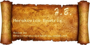 Herskovics Beatrix névjegykártya